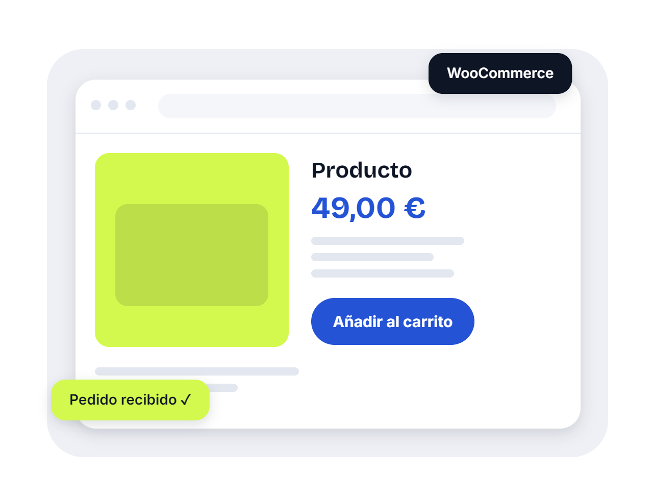 Ilustración de una ficha de producto WooCommerce